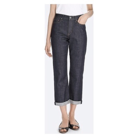 uniqlo high rise boyfriend jeans